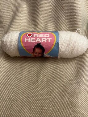3 Ply Red Heart Baby Fingering Yarn 1 White Acrylic 50g Each 1 Skein